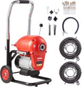 Drain Cleaner Machine 120FT x 6/5 in Sewer Snake - Powerful 1100W