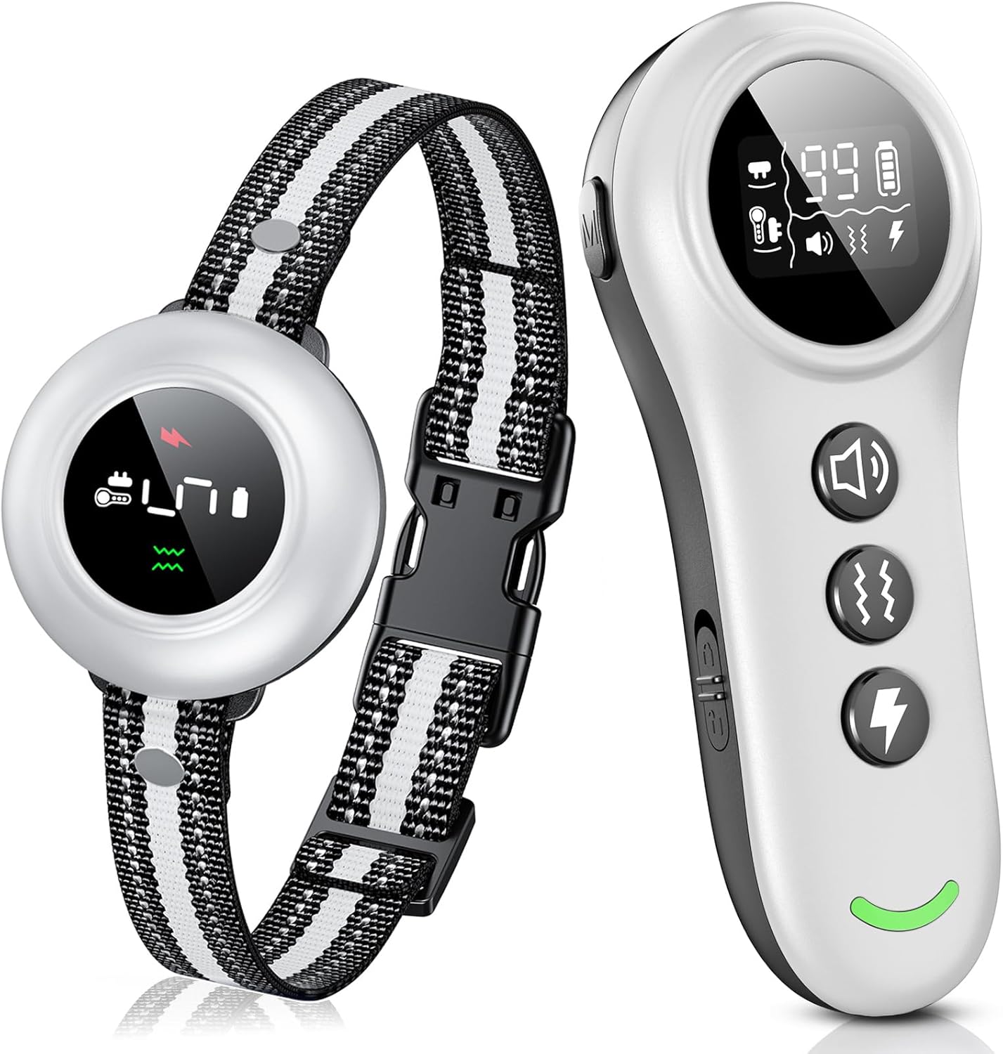 2-in-1 Dog Shock Collar & Bark Collar for All Breeds Training