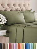 Full 6 Piece Sheet Set - Comfy Breathable Cooling Sage
