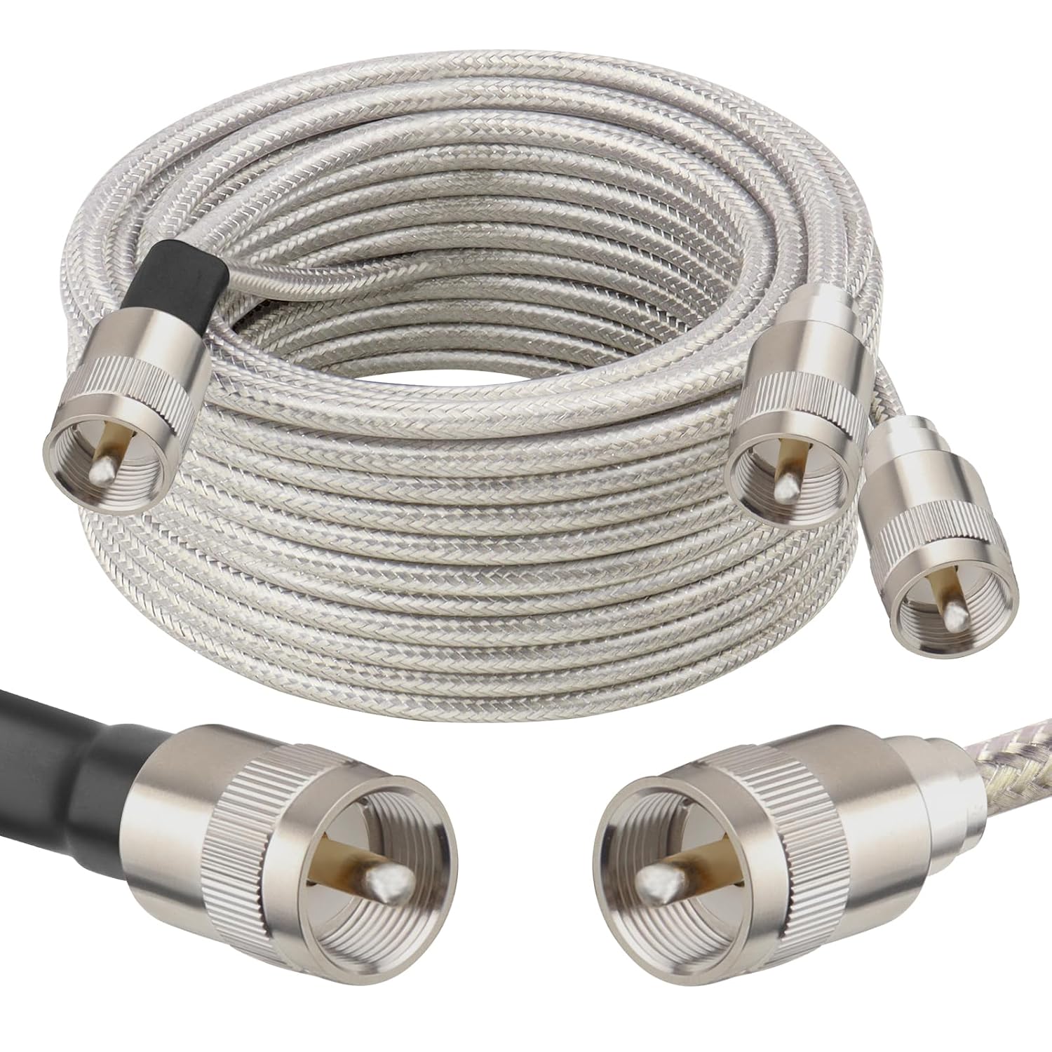Dual CB Antenna Coax Cable 20FT for Low Loss Signal Transfer