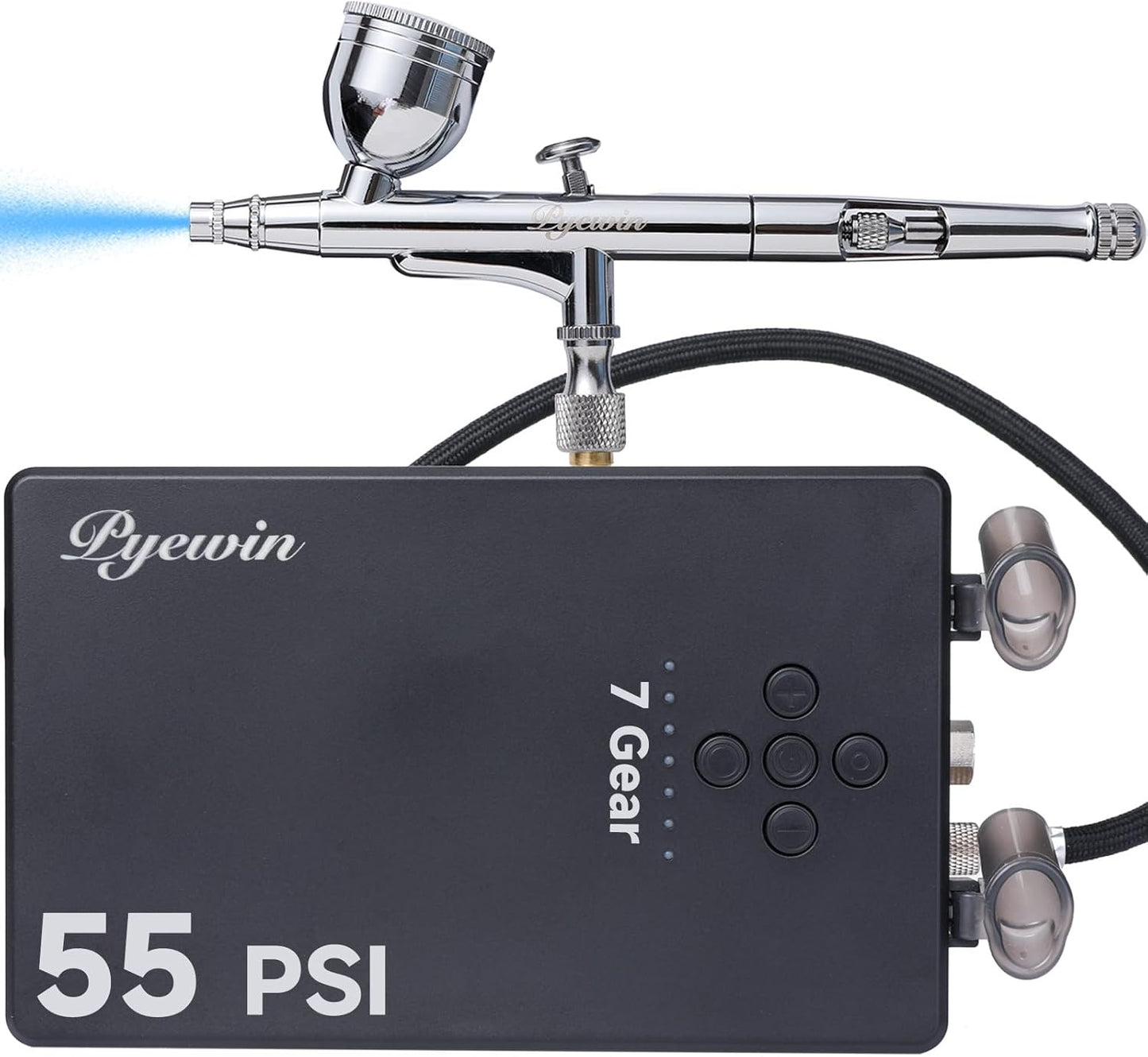 Low-Noise Dual-Action Airbrush Kit - Effortless Precision