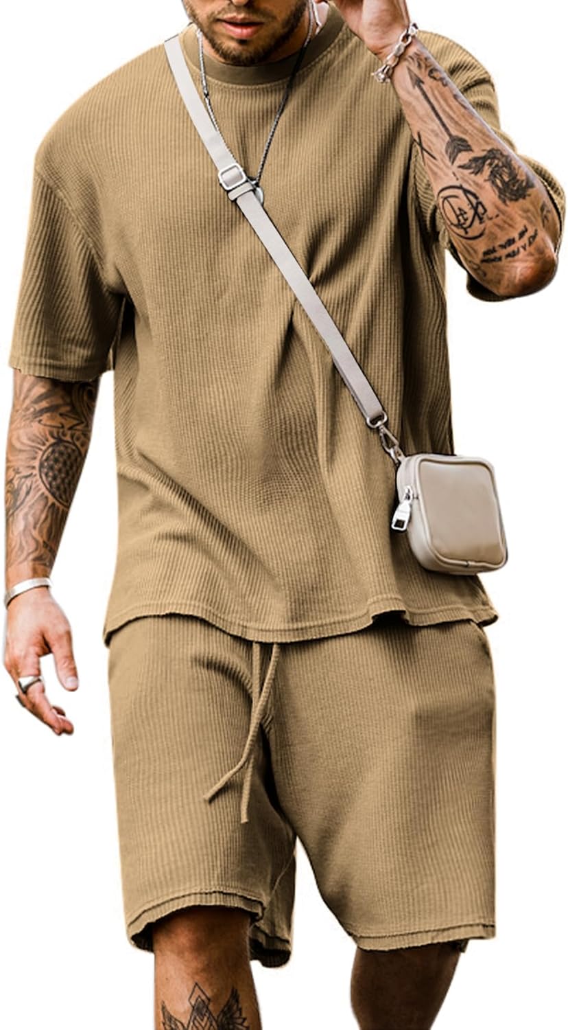 Babioboa Men's Short Sleeve Tracksuit for Casual Summer Days