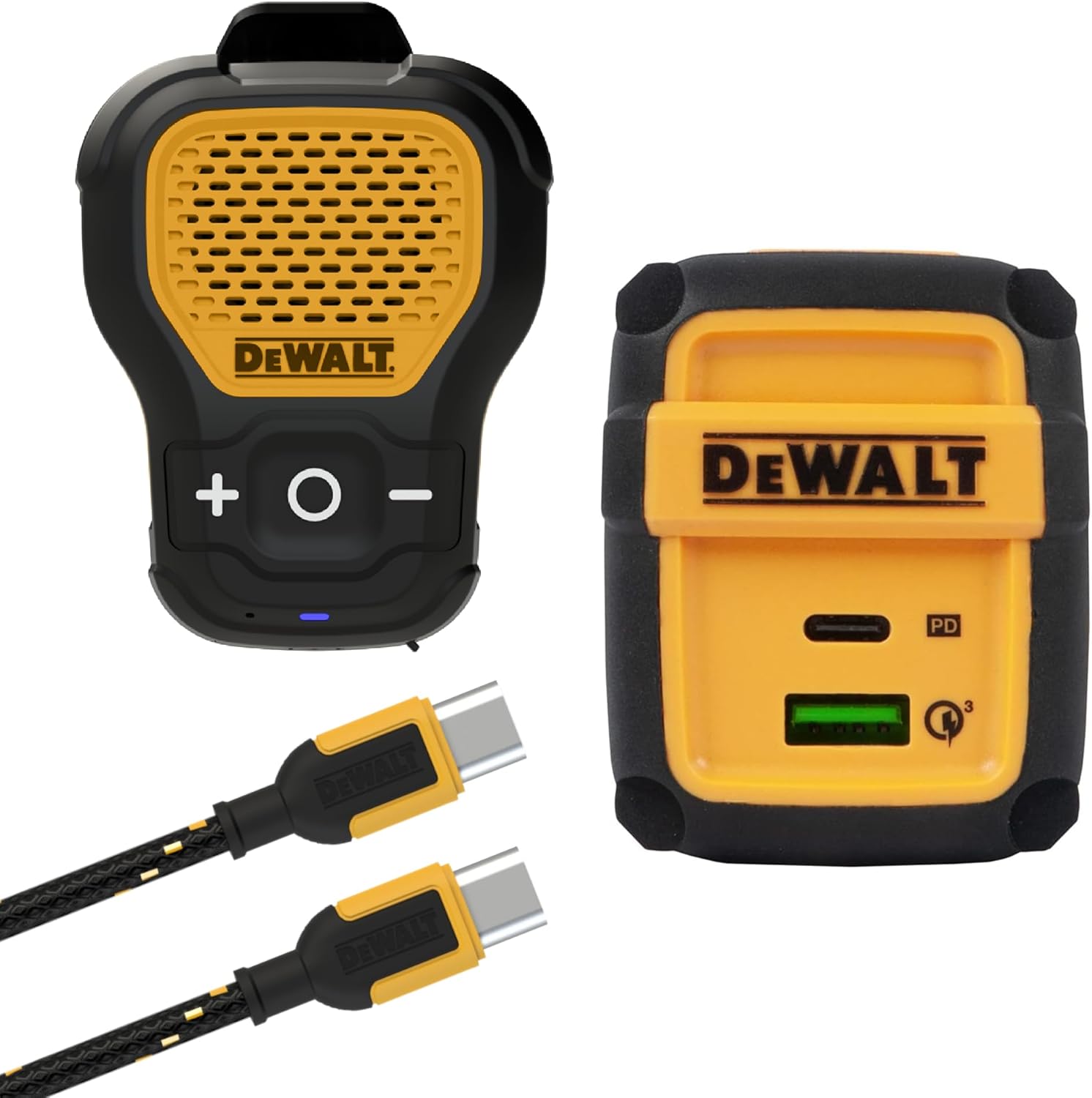 Dewalt Wearable Speaker with Fast Charging Bundle