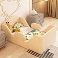 Toddler Bed Round Yellow - Standard Crib Size Upholstered Toddler Bed