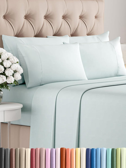 Queen Sheets Set 6 Piece - Soft Luxury Bedding for Comfort