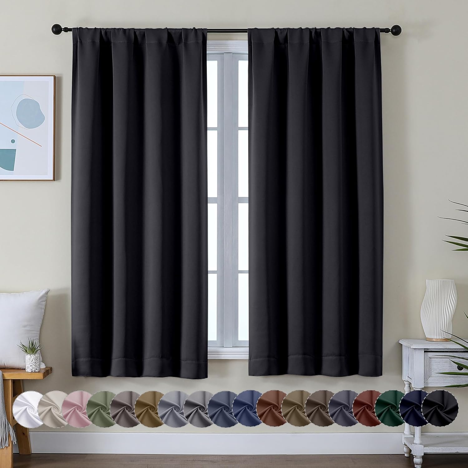 Blackout Curtains Set - Energy Saving, Thermal Insulated