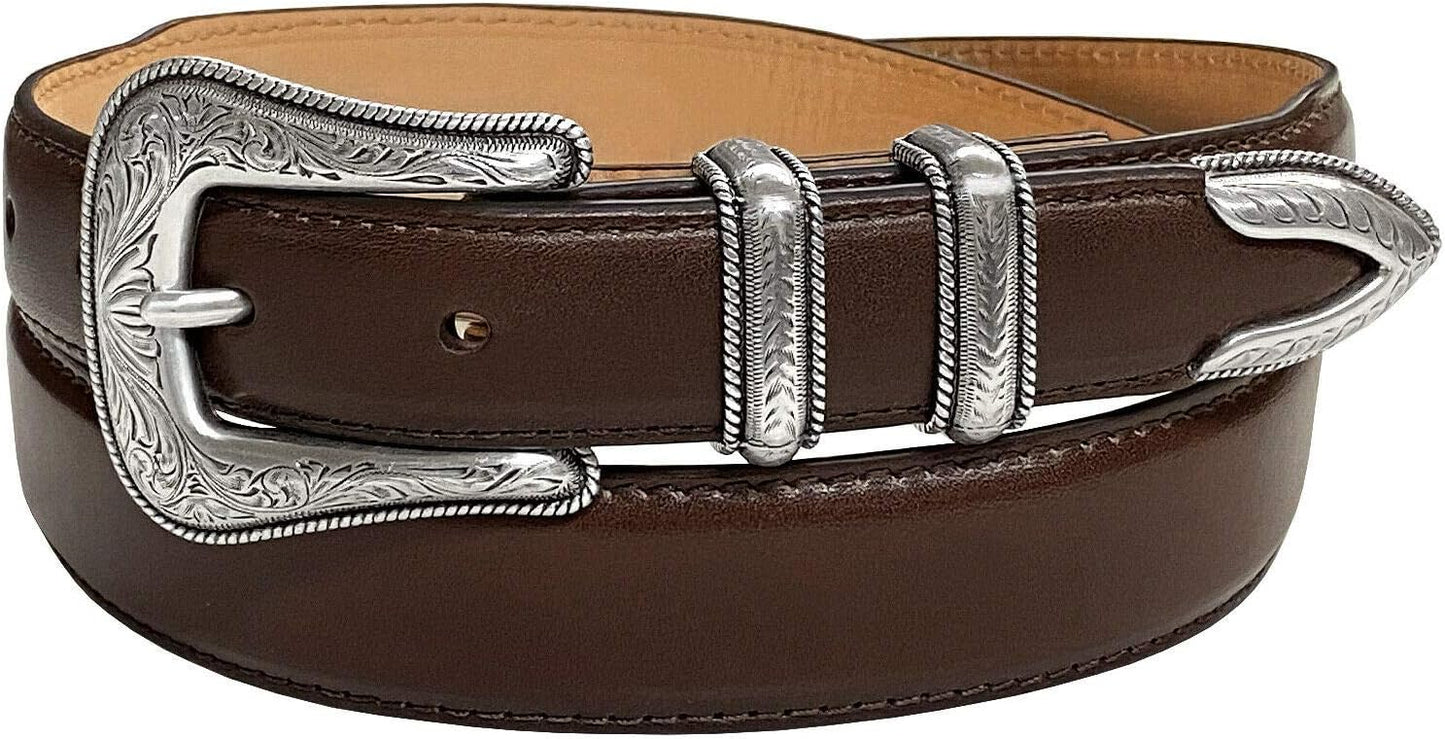 Genuine Full-Grain Cowhide Leather Dress Belt 1-1/8ftin to 1ftin