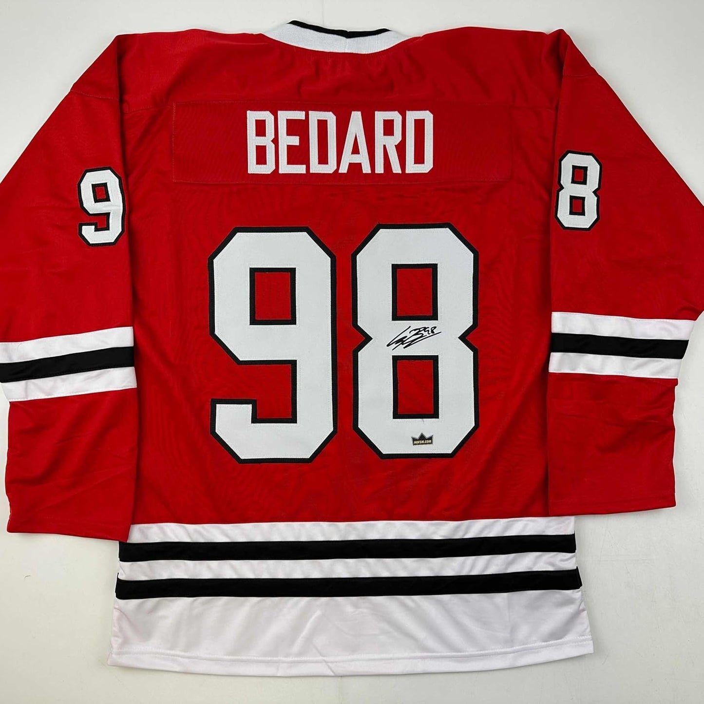 Facsimile Autographed Connor Bedard Chicago Red Jersey XL