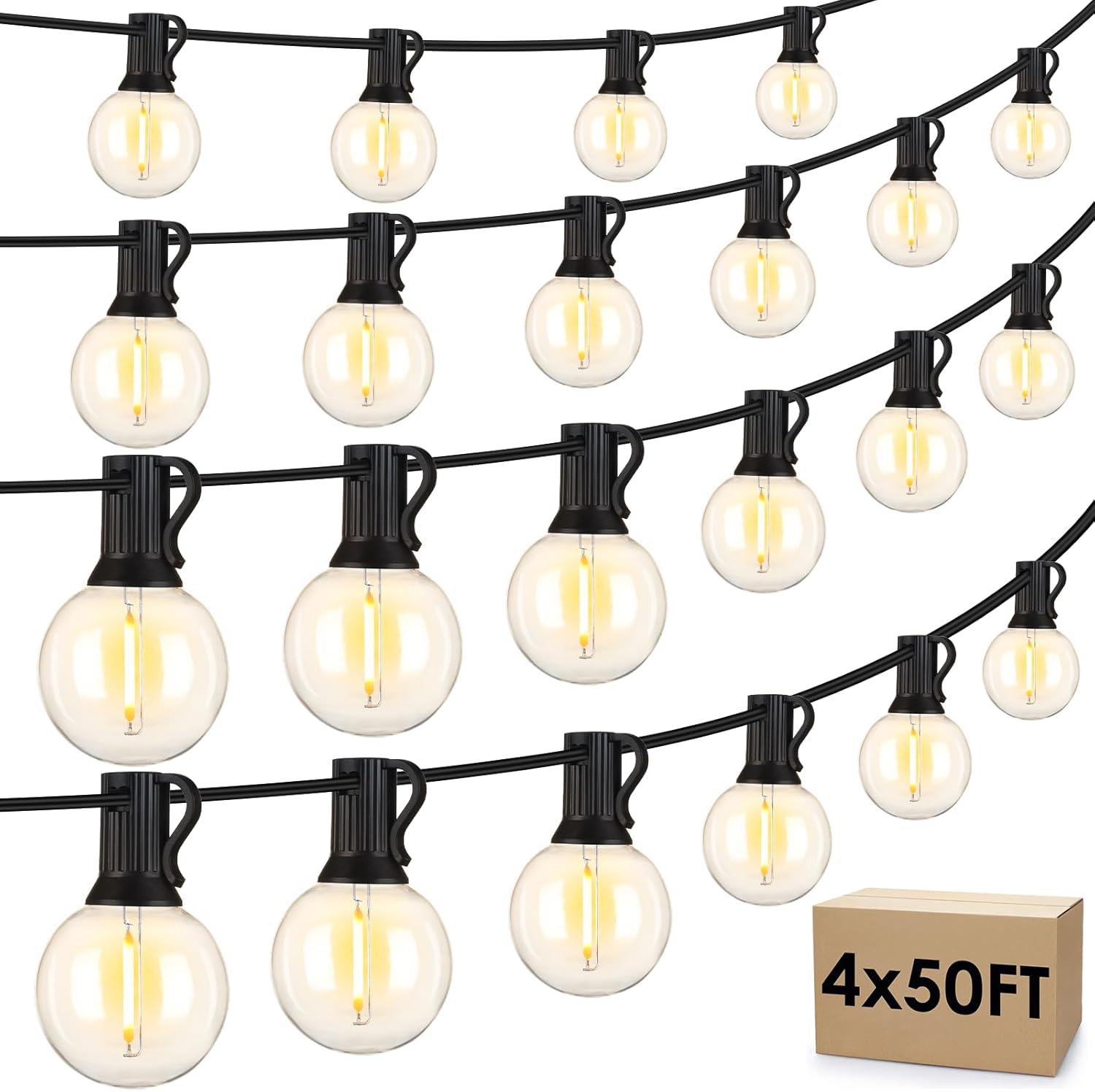 Mlambert 200Ft Outdoor String Lights for Backyard and Garden