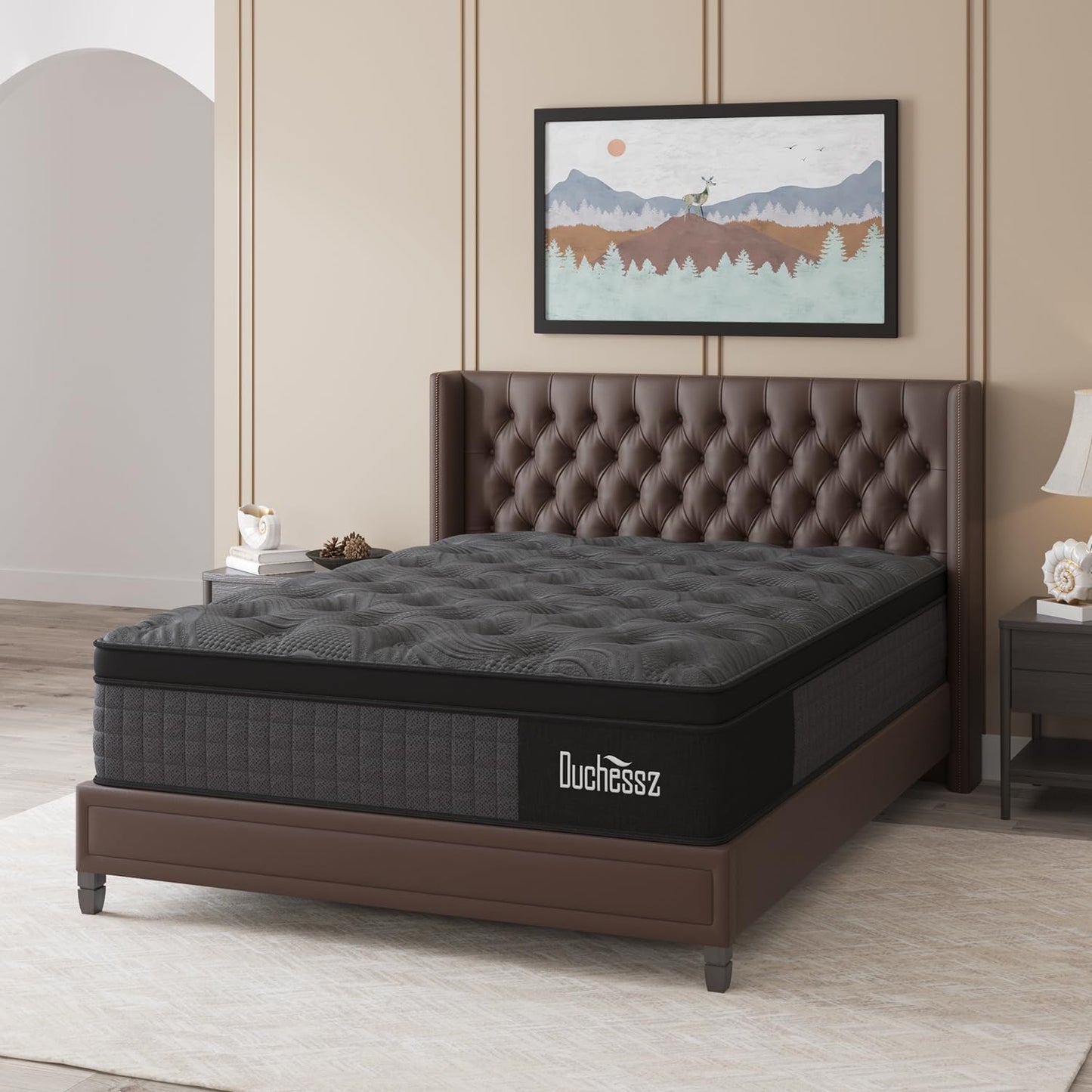 Queen Mattress Hybrid with Gel Memory Foam for Comfort and Support