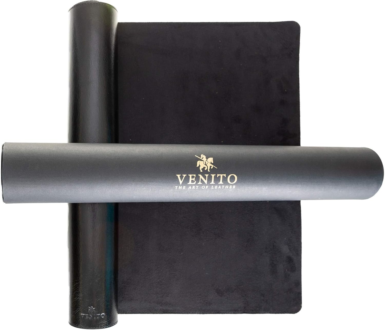 Venito Premium Leather Desk Mat - Luxe 36x19 Mouse Pad