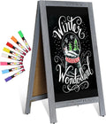 Wooden A-Frame Chalkboard Sign 40in x 20in - Double-Sided Magnetic