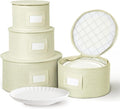 StorageLAB China Storage Containers Plate Storage Case Set - Cream