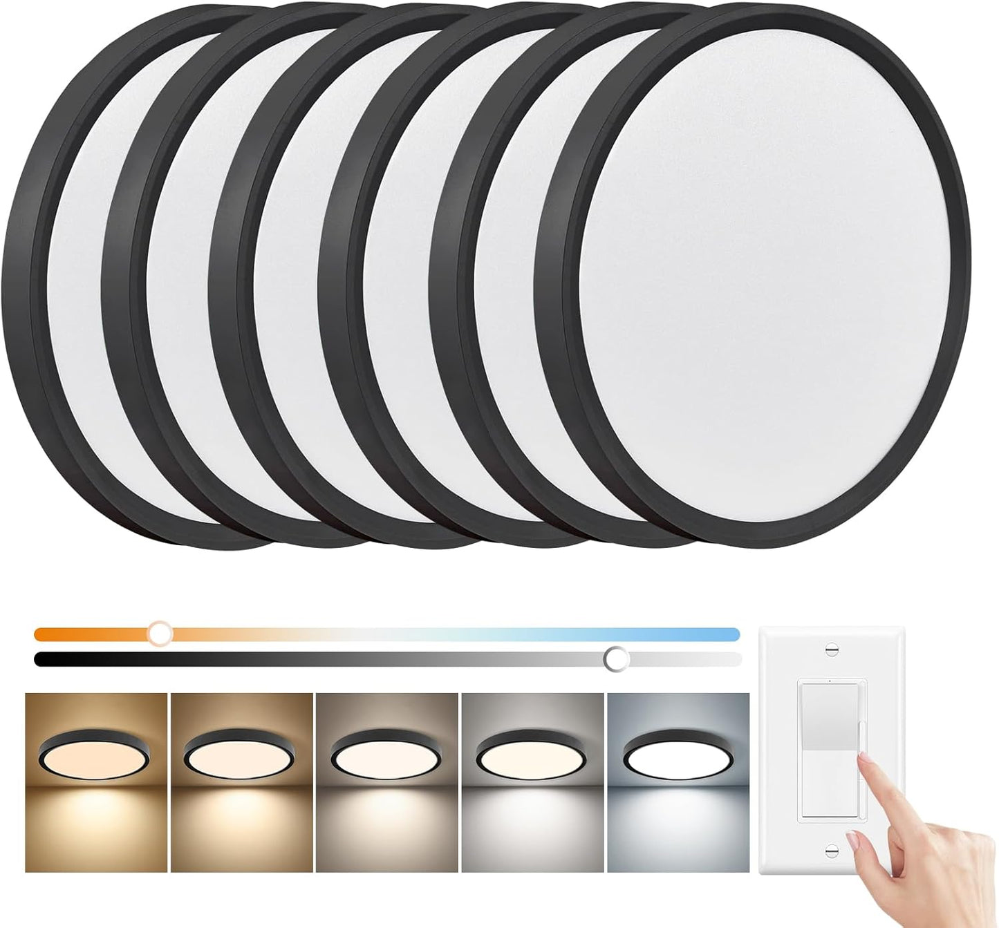 12 Inch Dimmable LED Flush Mount Ceiling Light for Home Use