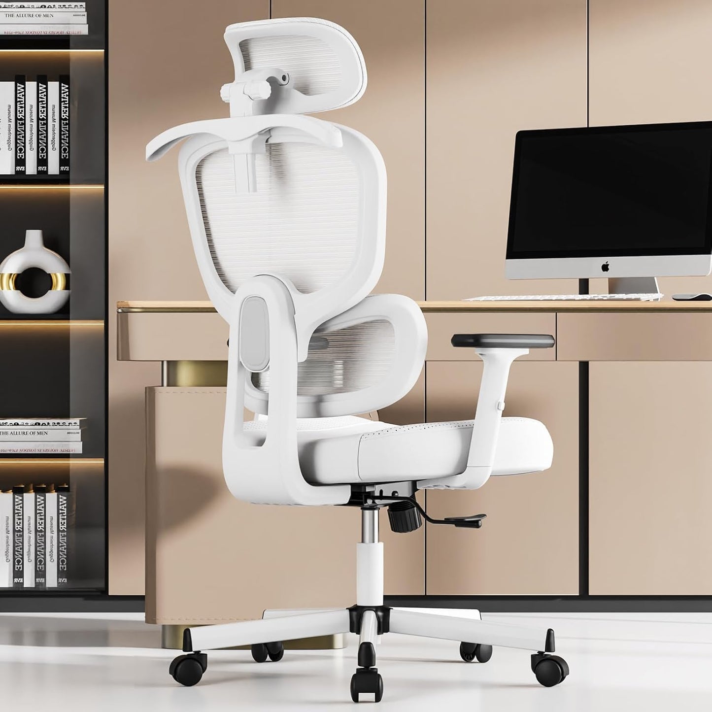 Vansalute Ergonomic Recliner Chair - Lumbar Support, White