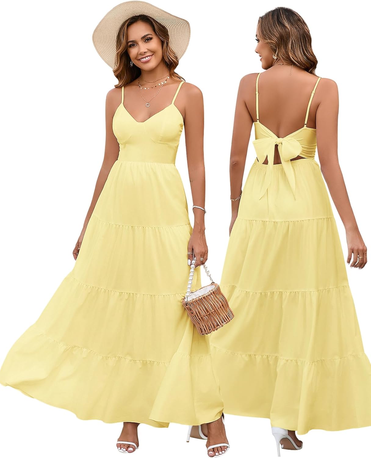 HTZMO Women Casual Summer Floral Maxi Sundress for 2025