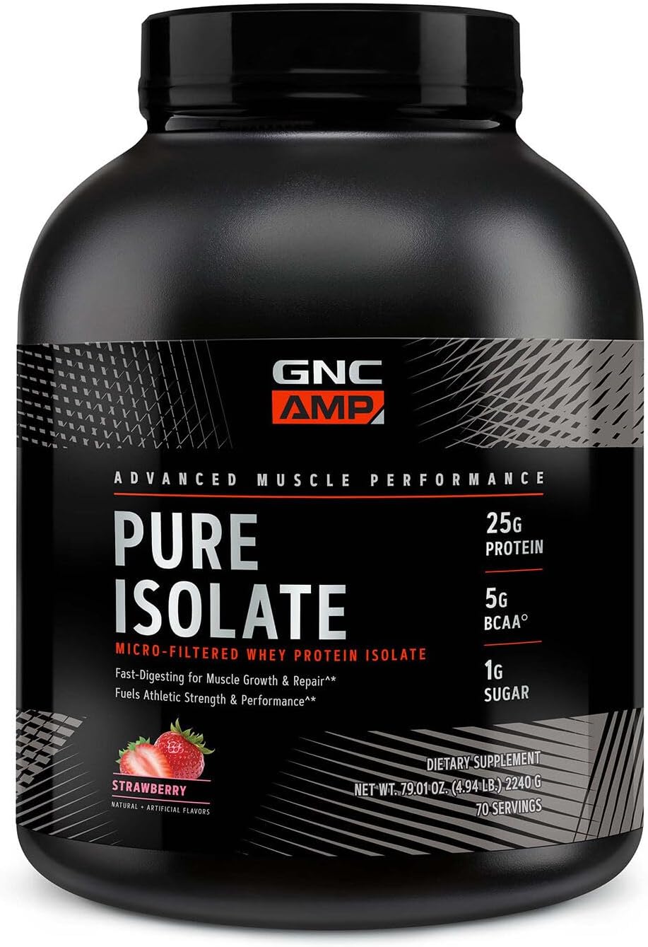 GNC AMP Pure Isolate Whey Protein - Strawberry Flavor Review