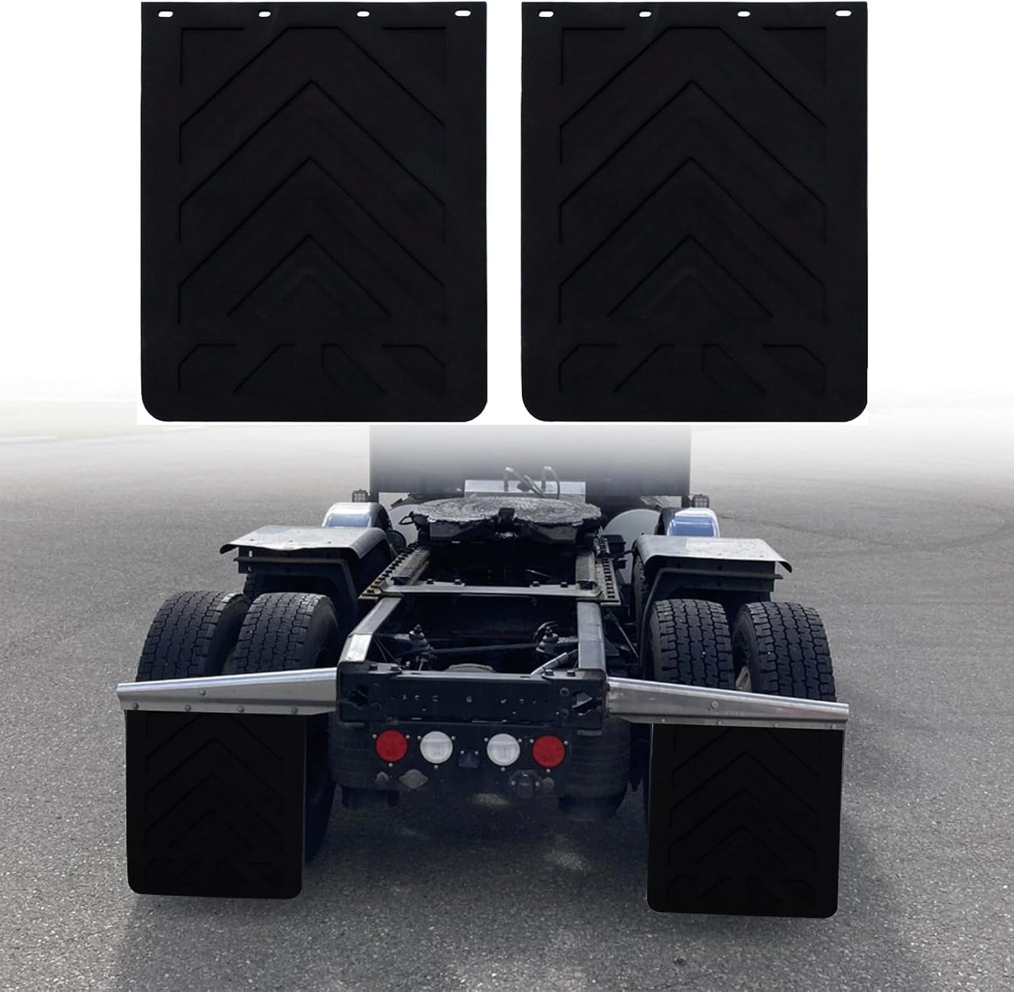 Heavy Duty Rubber Mud Flaps for Semi Trucks - 24 x 30Inch