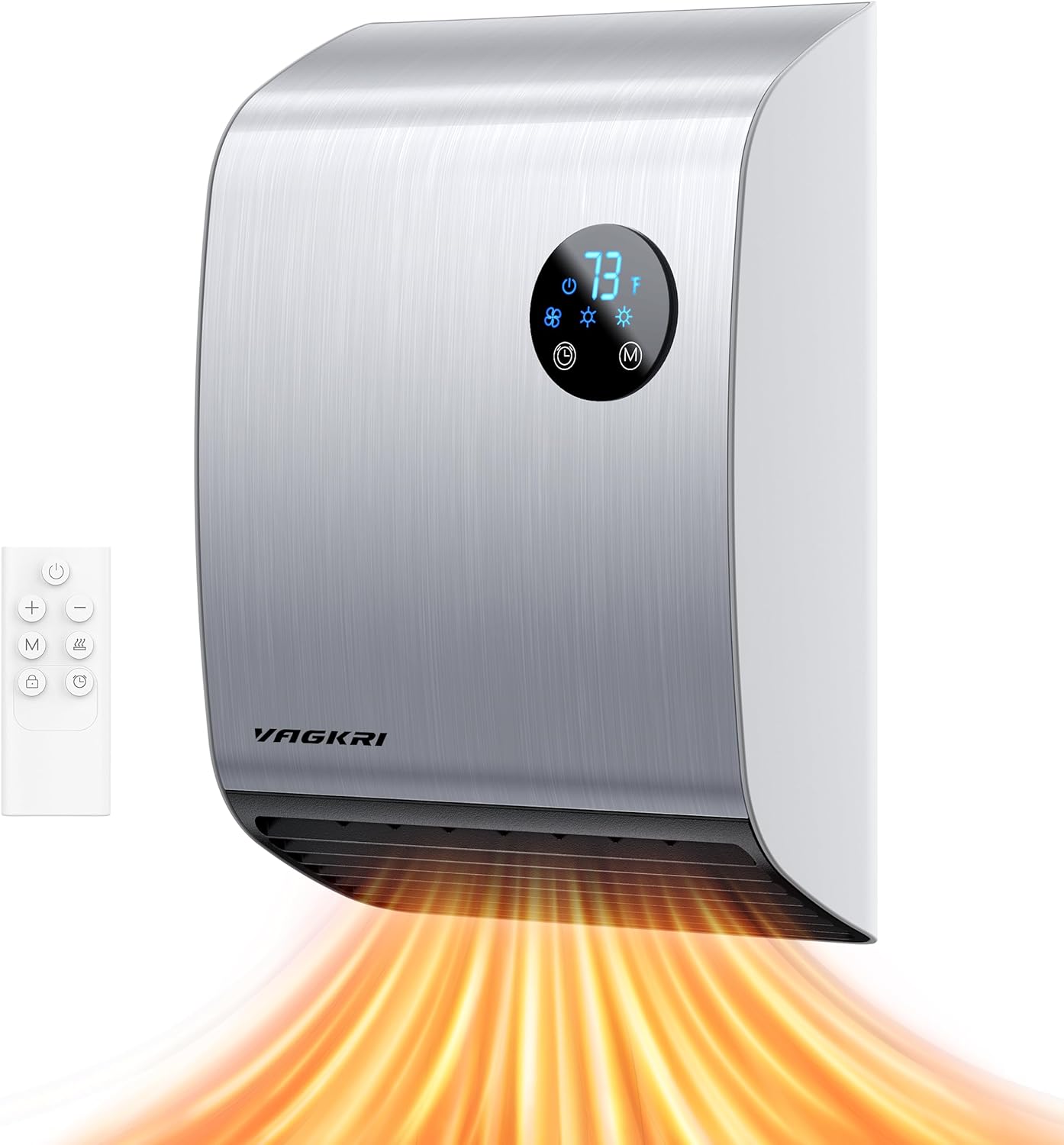 1500W Fast Heating Electric Wall Heater - Efficient, 3 Fan Speeds, Remote