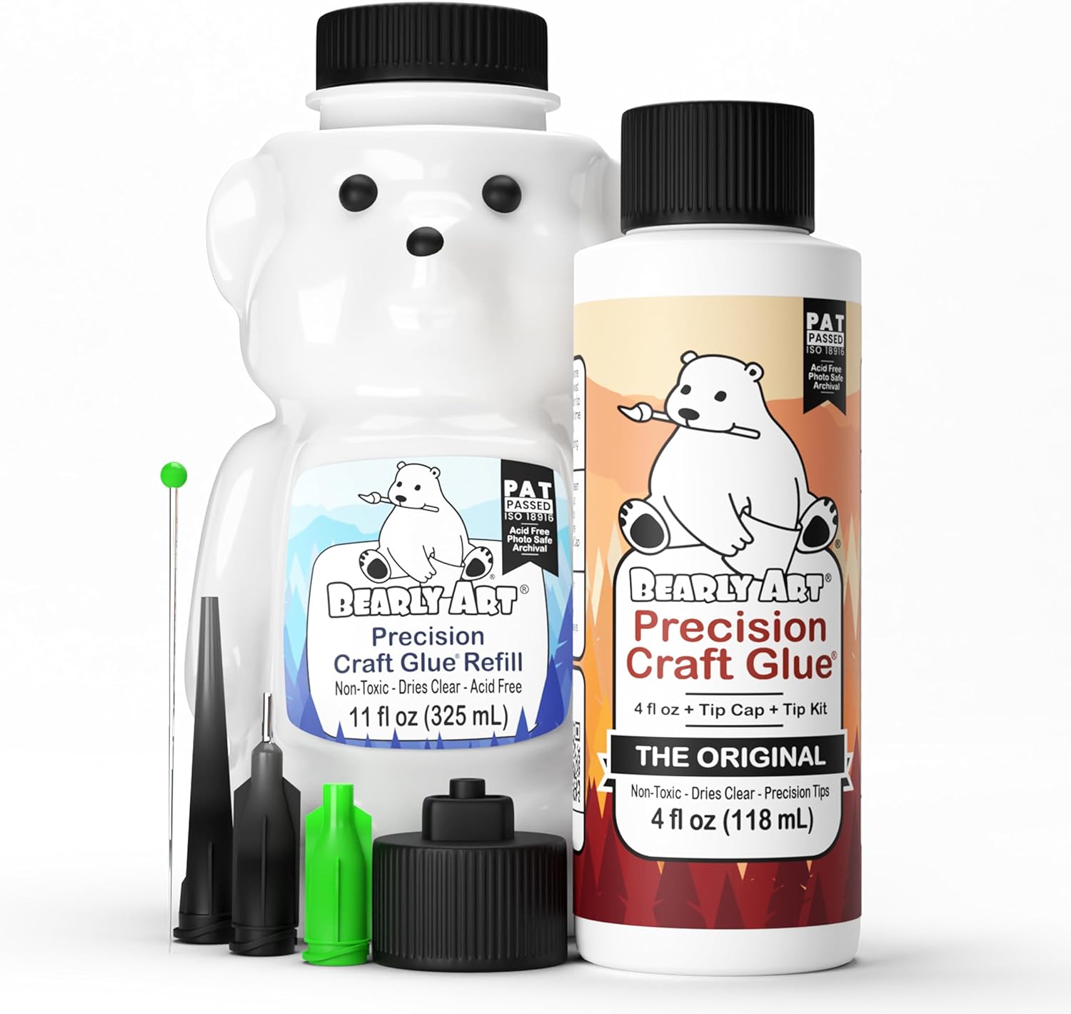 Bearly Art Precision Craft Glue Bundle - Strong Hold Adhesive