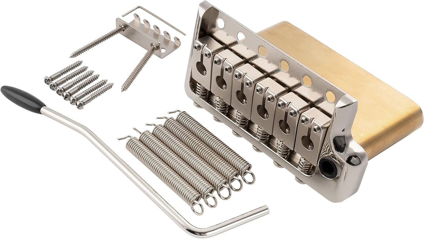 Musiclily Ultra 52.5mm Full Solid Brass Tremolo Bridge for Strat