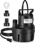 Submersible Sump Pump Clean/Dirty Water Pump - Powerful 1/2HP Utility