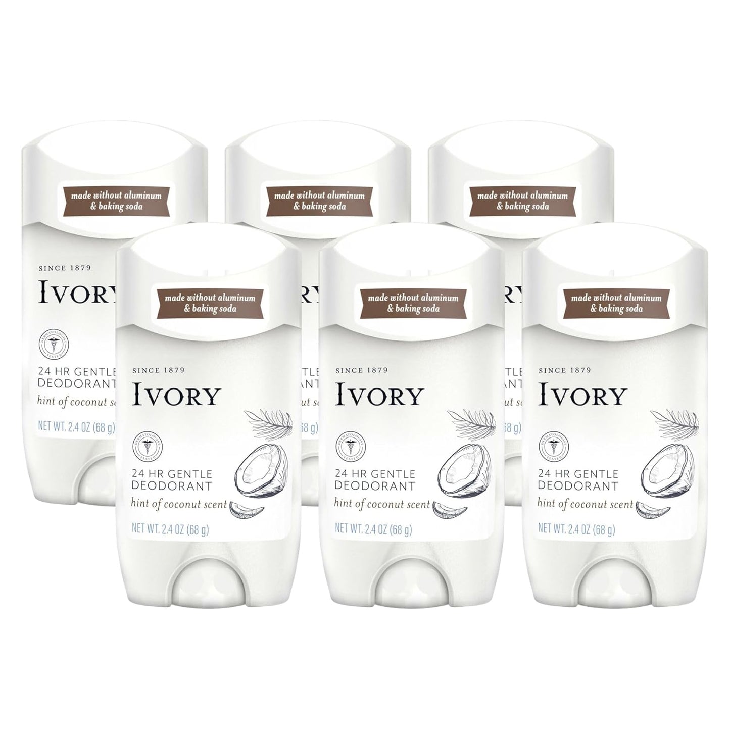Ivory Aluminum Free Deodorant with Coconut for Gentle Care