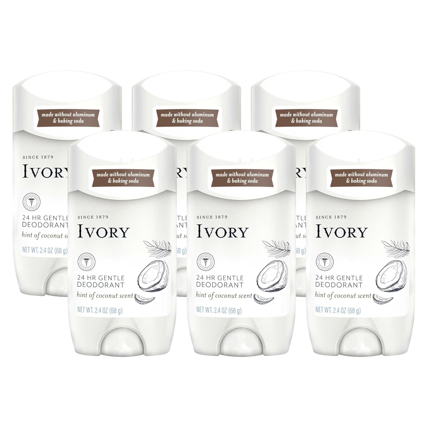 Ivory Aluminum Free Deodorant with Coconut for Gentle Care