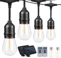 Solar String Lights Remote Control, 100FT Dimmable Outdoor String