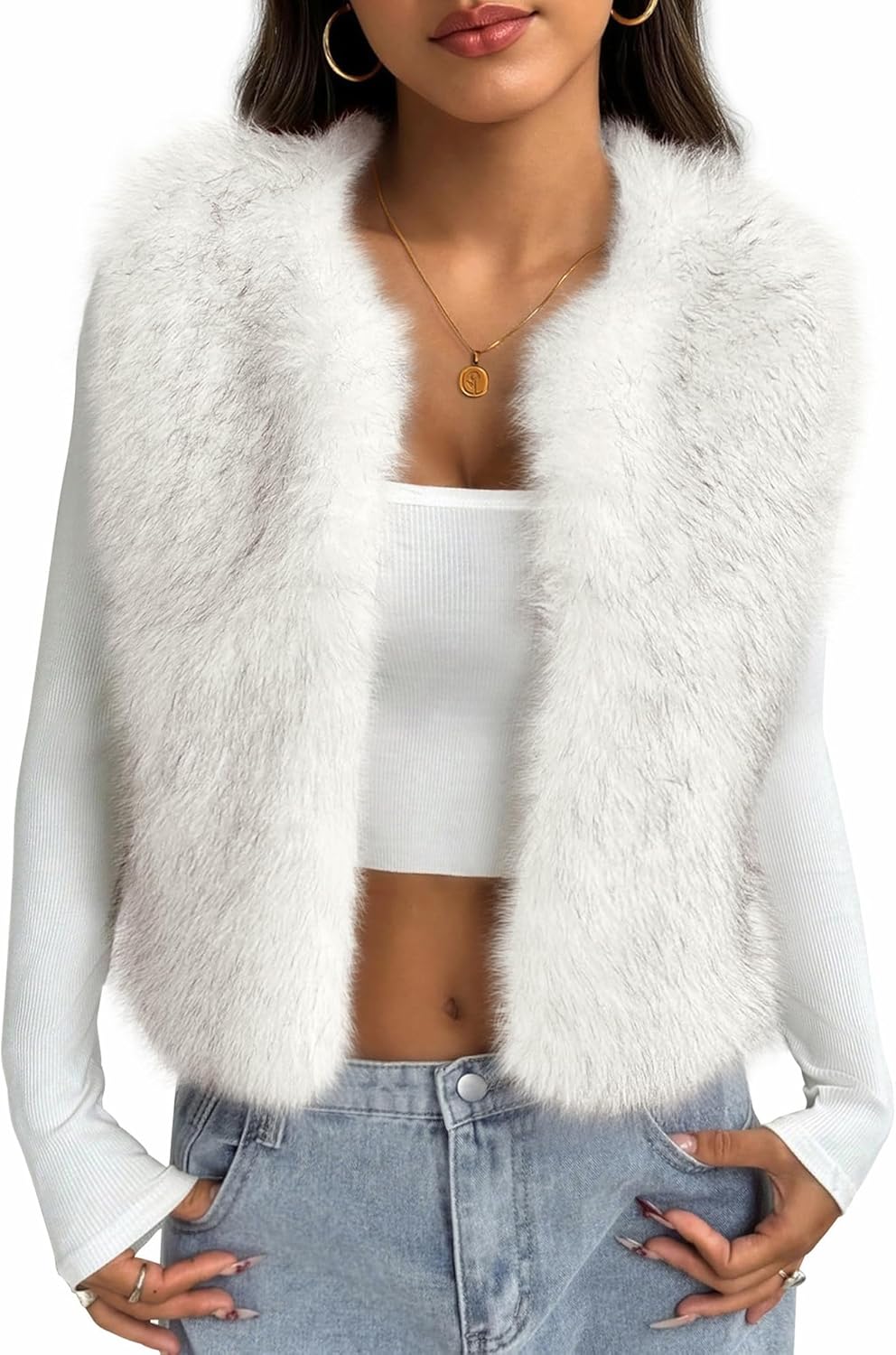 Trendy Faux Fur Vest For Women - Stylish Sleeveless Outerwear