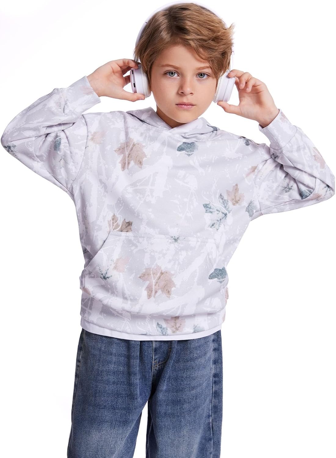 Flygo Camo Maple Leaf Hoodie - Trendy Kid's Style