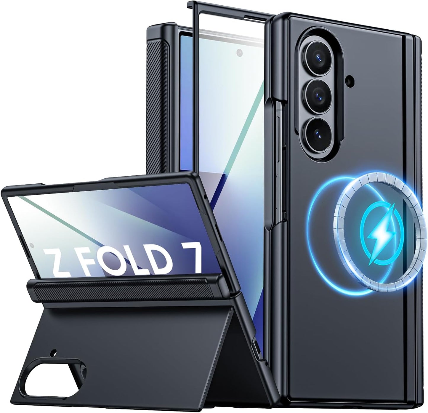 Samsung Galaxy Z Fold 7 Case with Kickstand and Hinge Protection