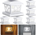 Solar Post Cap Lights 40 LED 6 Pack - Dual Tone Deck Lighting