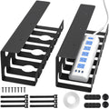 Delamu Metal Desk Cable Tray Duo - Tidy Cords Easily!