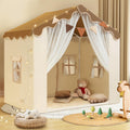 Kids Tent with Padded Mat Playhouse 2 in 1 - Large Indoor Play Space