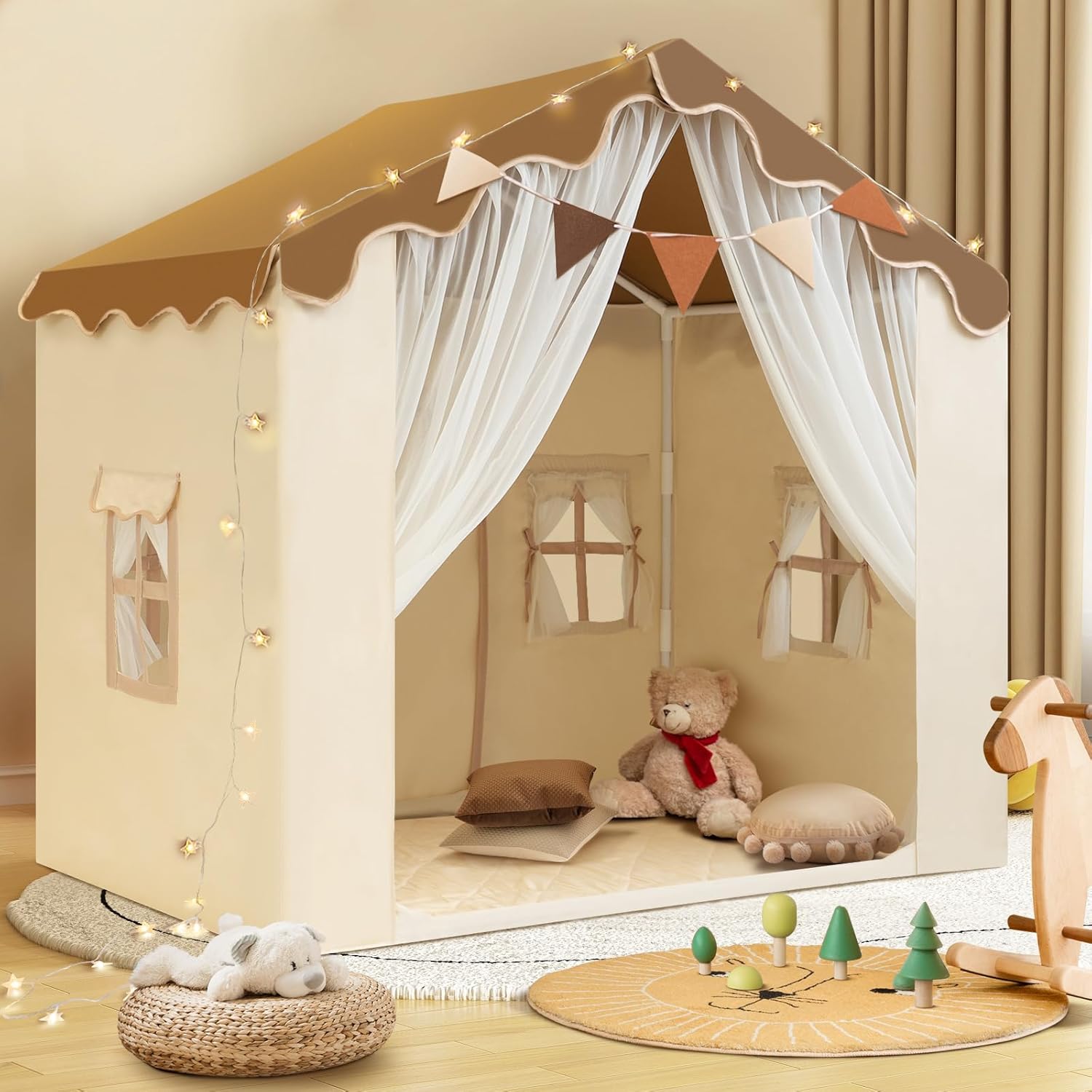 Kids Tent with Padded Mat for Indoor Play and Adventure Fun
