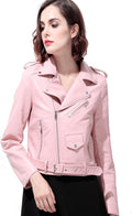LY VAREY LIN Women's Faux Leather Motorcycle Jacket for Style