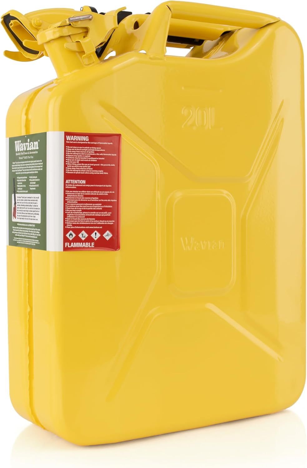 Wavian USA Authentic NATO Jerry Can - Durable 5 Gallon Fuel Storage