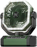 Portable Fan 24000mAh Battery Powered with Remote & LED - Long Run