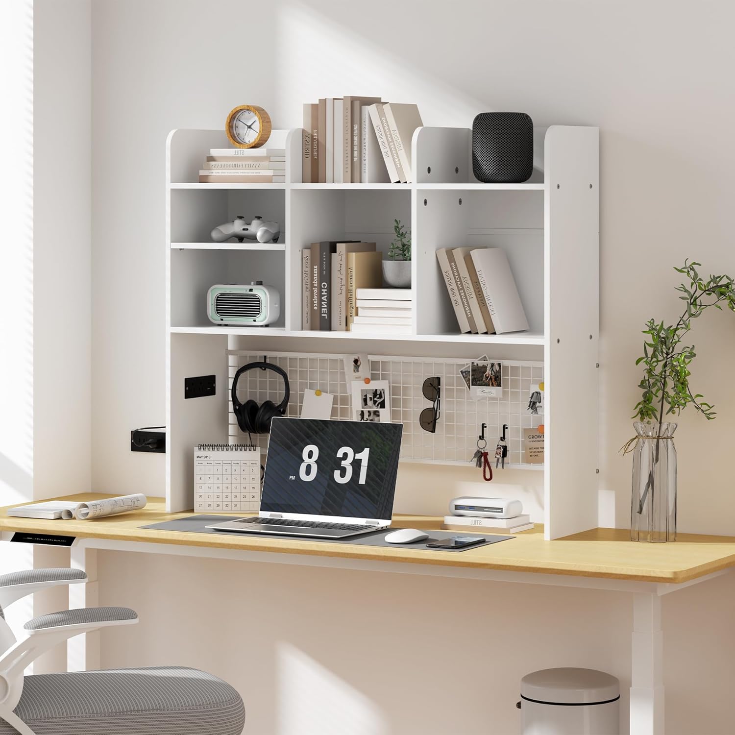 40% OFF! Desk Hutch Organizer - Space-Saving Dorm Solution 