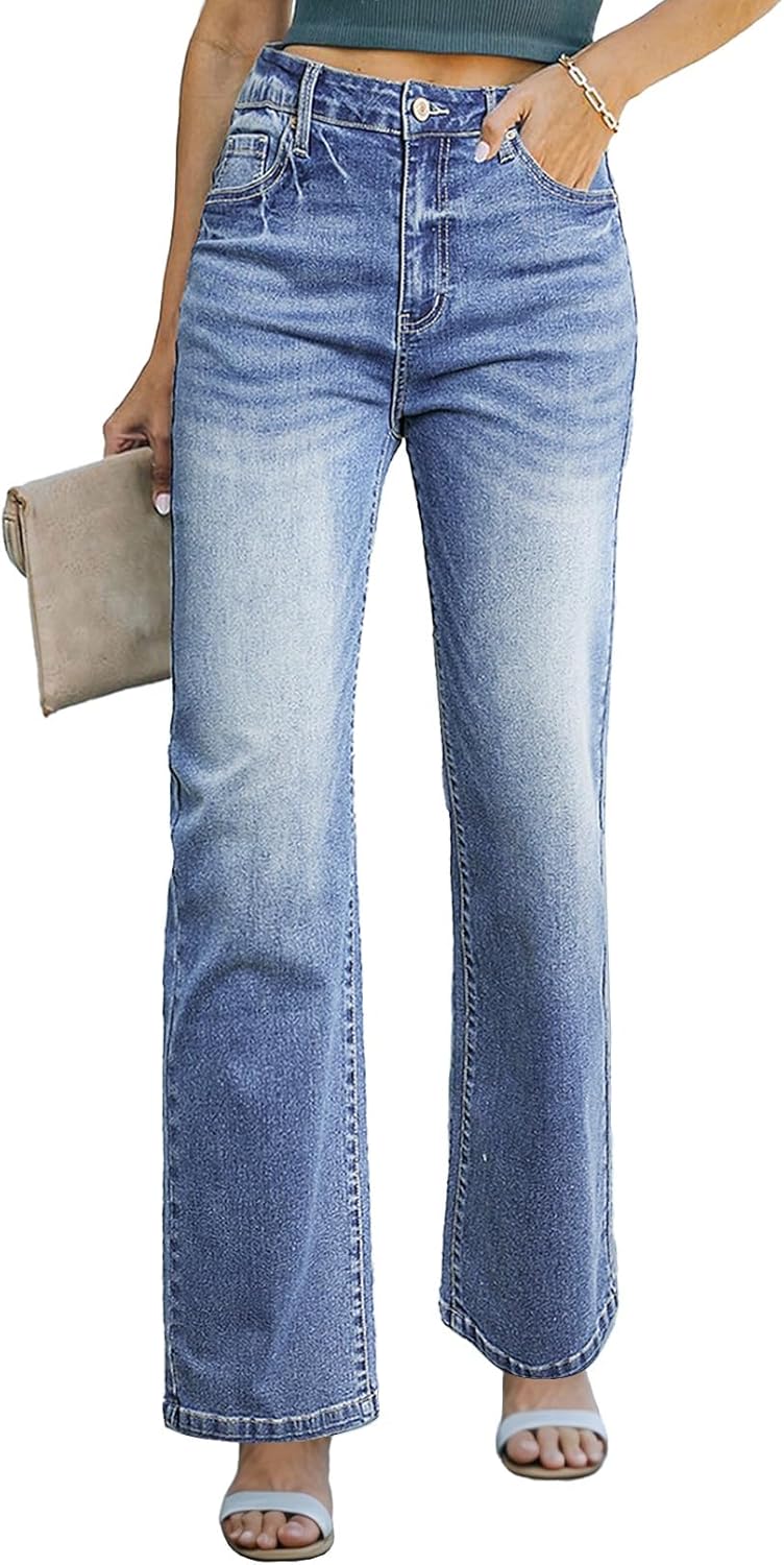 Sidefeel Women's Wide Leg Jeans for Casual High Waisted Style