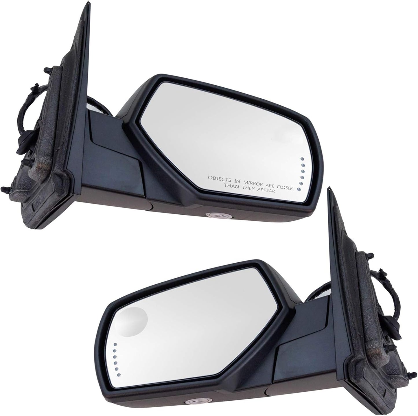 TRQ 2 Piece Driver and Passenger Side Mirror Assembly Set