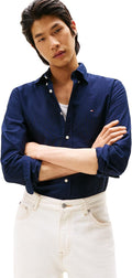 Tommy Hilfiger Men's Long Sleeve Oxford Regular Fit Shirt - Soft
