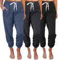 Womens Sweatpants 3-Pack Baggy Comfy Lounge Pants - Cozy Everyday Wear