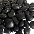 40 Pounds Black Natural River Pebbles 2-3 in - Durable Garden Accent