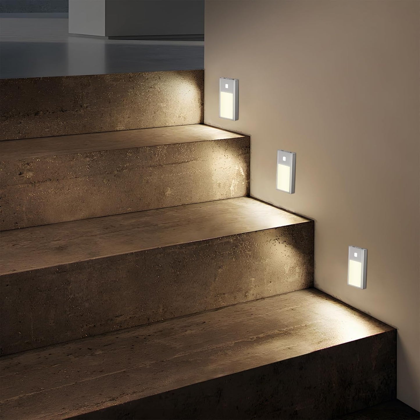 VST Motion Sensor Step Night Light - Rechargeable LED 6Pack