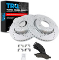 Premium G-Coated Slotted X Drilled Brake Pad & Rotor Kit