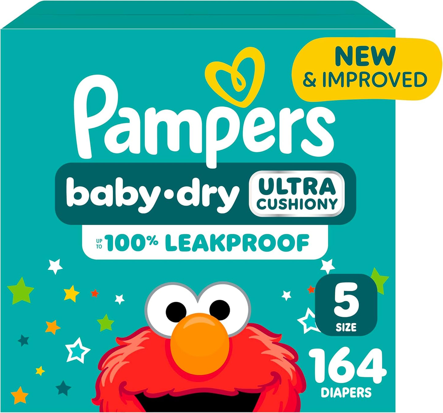 Pampers Diapers Baby Dry Size 5 164 Count for Ultimate Comfort