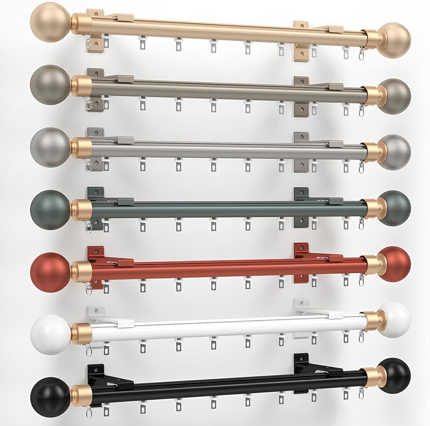 Silent Rollers Aluminum Curtain Track 240cm - WUGUOK