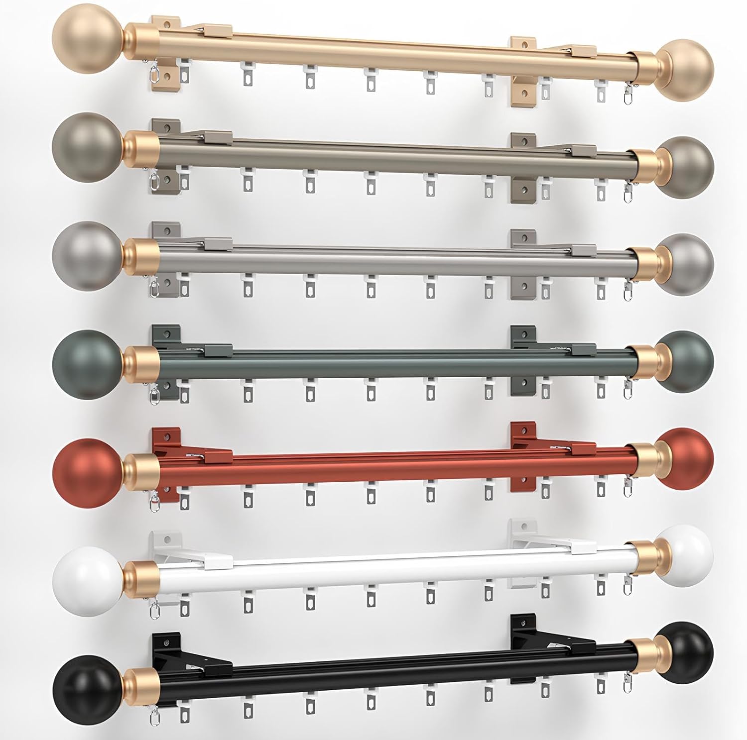 Silent Rollers Aluminum Curtain Track 240cm - WUGUOK